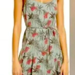 bishop + young Pink and Gray Floral Mini Dress